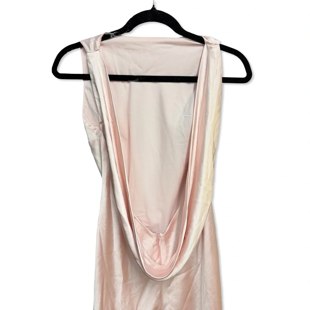 Runaway the Label Raelyn Maxi Dress satin draped Soft Pink gown Revolve XS - Picture 8 of 12